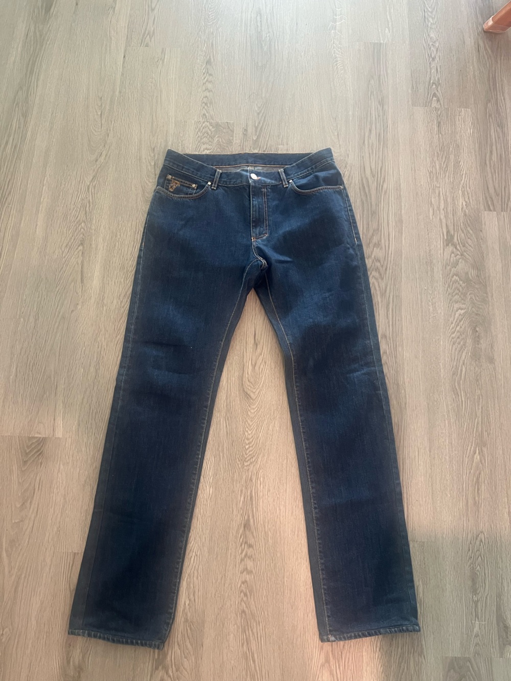Versace Men's Dark Blue Slim Straight Jeans
